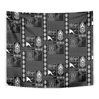 Papua New Guinea Heritage Motif Tapestry Black Version LT05 - Polynesian Pride