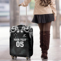 Custom New Zealand Fern Women Rugby Luggage Cover Maori Pattern
