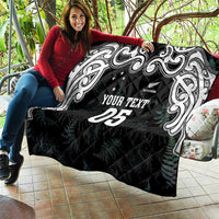 Custom New Zealand Fern Women Rugby Quilt Maori Pattern