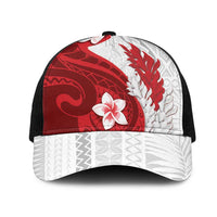 Samoa Teuila 2025 Mesh Trucker Cap Samoan Siapo Pattern Red Version LT05 One Size Black Red - Polynesian Pride