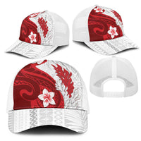 Samoa Teuila 2025 Mesh Trucker Cap Samoan Siapo Pattern Red Version LT05 - Polynesian Pride