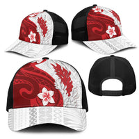 Samoa Teuila 2025 Mesh Trucker Cap Samoan Siapo Pattern Red Version LT05 - Polynesian Pride