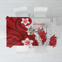 Samoa Teuila 2024 Tablecloth Samoan Siapo Pattern Red Version