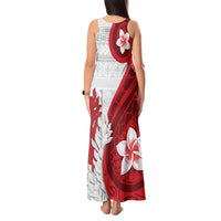 Samoa Teuila 2024 Tank Maxi Dress Samoan Siapo Pattern Red Version