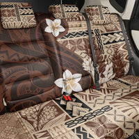 Samoa Teuila 2024 Back Car Seat Cover Samoan Siapo Pattern Brown Version