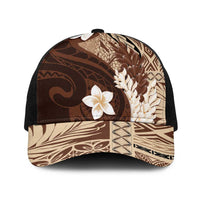 Samoa Teuila 2025 Baseball Net Cap Samoan Siapo Pattern Brown Version LT05 One Size Black Brown - Polynesian Pride