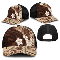 Samoa Teuila 2025 Baseball Net Cap Samoan Siapo Pattern Brown Version LT05 - Polynesian Pride