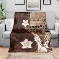 Samoa Teuila 2024 Blanket Samoan Siapo Pattern Brown Version