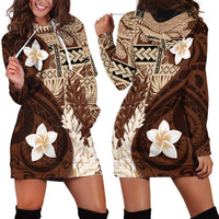 Samoa Teuila 2024 Hoodie Dress Samoan Siapo Pattern Brown Version