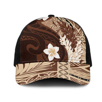 Samoa Teuila 2025 Mesh Trucker Cap Samoan Siapo Pattern Brown Version LT05 One Size Black Brown - Polynesian Pride