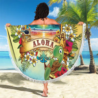 Aloha Hawaii Turtle Beach Blanket Retro Style LT05 - Polynesian Pride