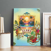 Aloha Hawaii Turtle Canvas Wall Art Retro Style LT05 - Polynesian Pride