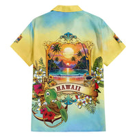 Aloha Hawaii Turtle Family Matching Long Sleeve Bodycon Dress and Hawaiian Shirt Retro Style - Polynesian Pride