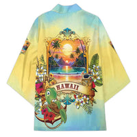 Aloha Hawaii Turtle Kimono Retro Style - Polynesian Pride