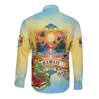 Aloha Hawaii Turtle Long Sleeve Button Shirt Retro Style LT05 - Polynesian Pride