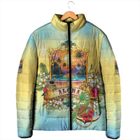 Aloha Hawaii Turtle Padded Jacket Retro Style - Polynesian Pride