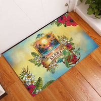 Aloha Hawaii Turtle Rubber Doormat Retro Style LT05 - Polynesian Pride