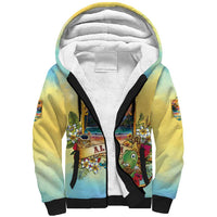Aloha Hawaii Turtle Sherpa Hoodie Retro Style LT05 Unisex Beige - Polynesian Pride