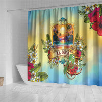 Aloha Hawaii Turtle Shower Curtain Retro Style - Polynesian Pride