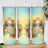 Aloha Hawaii Turtle Skinny Tumbler Retro Style - Polynesian Pride