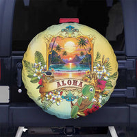 Aloha Hawaii Turtle Spare Tire Cover Retro Style - Polynesian Pride