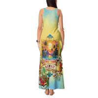 Aloha Hawaii Turtle Tank Maxi Dress Retro Style - Polynesian Pride