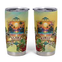 Aloha Hawaii Turtle Tumbler Cup Retro Style - Polynesian Pride