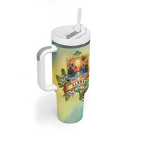 Aloha Hawaii Turtle Tumbler With Handle Retro Style - Polynesian Pride