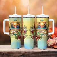 Aloha Hawaii Turtle Tumbler With Handle Retro Style - Polynesian Pride