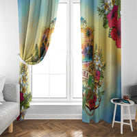 Aloha Hawaii Turtle Window Curtain Retro Style - Polynesian Pride