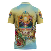 Aloha Hawaii Turtle Zipper Polo Shirt Retro Style LT05 - Polynesian Pride