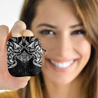 New Zealand Aotearoa AirPods Case Maori Manta Ray Moko Black LT05 Black - Polynesian Pride
