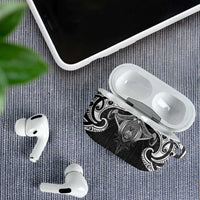 New Zealand Aotearoa AirPods Case Maori Manta Ray Moko Black LT05 - Polynesian Pride