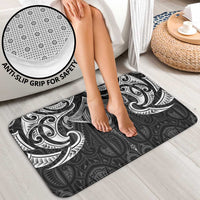 New Zealand Aotearoa Bathroom Set Maori Manta Ray Moko Black - Polynesian Pride