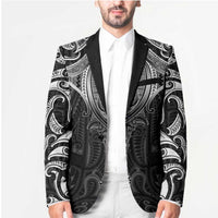 New Zealand Aotearoa Blazer Maori Manta Ray Moko Black - Polynesian Pride