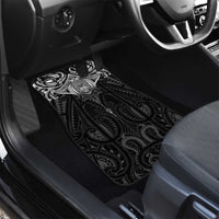 New Zealand Aotearoa Car Mats Maori Manta Ray Moko Black - Polynesian Pride