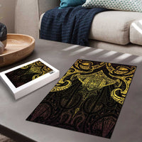 New Zealand Aotearoa Puzzle Maori Manta Ray Moko Gold - Polynesian Pride