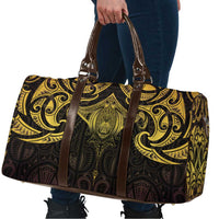 New Zealand Aotearoa Travel Bag Maori Manta Ray Moko Gold - Polynesian Pride