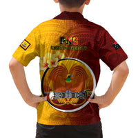 Papua New Guinea Western Province Family Matching Summer Maxi Dress and Hawaiian Shirt Mix Coat Of Arms Polynesian Pattern LT05 - Polynesian Pride