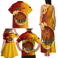 Personalized Papua New Guinea Madang Province Family Matching Tank Maxi Dress and Hawaiian Shirt Mix Coat Of Arms Polynesian Pattern LT05 - Polynesian Pride