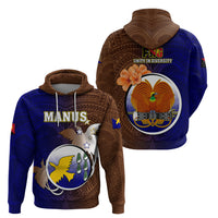 Papua New Guinea Manus Province Hoodie Mix Coat Of Arms Polynesian Pattern LT05 - Polynesian Pride
