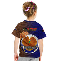 Personalized Papua New Guinea Manus Province Kid T Shirt Mix Coat Of Arms Polynesian Pattern LT05 - Polynesian Pride