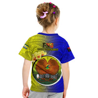 Papua New Guinea Morobe Province Kid T Shirt Mix Coat Of Arms Polynesian Pattern LT05 - Polynesian Pride