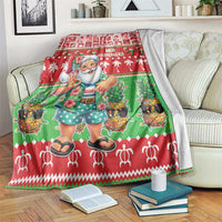 Mele Kalikimaka Hawaii Christmas Blanket Funny Santa 67 Gen Alpha Slang - Polynesian Pride