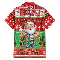 Mele Kalikimaka Hawaii Christmas Family Matching Long Sleeve Bodycon Dress and Hawaiian Shirt Funny Santa 67 Gen Alpha Slang - Polynesian Pride