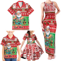 Mele Kalikimaka Hawaii Christmas Family Matching Tank Maxi Dress and Hawaiian Shirt Funny Santa 67 Gen Alpha Slang - Polynesian Pride