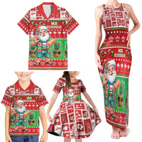 Mele Kalikimaka Hawaii Christmas Family Matching Tank Maxi Dress and Hawaiian Shirt Funny Santa 67 Gen Alpha Slang - Polynesian Pride