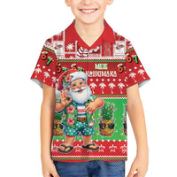Mele Kalikimaka Hawaii Christmas Family Matching Tank Maxi Dress and Hawaiian Shirt Funny Santa 67 Gen Alpha Slang - Polynesian Pride