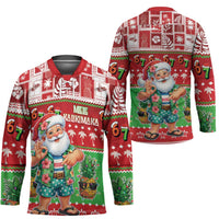 Mele Kalikimaka Hawaii Christmas Hockey Jersey Funny Santa 67 Gen Alpha Slang LT05 - Polynesian Pride