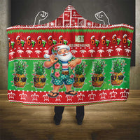 Mele Kalikimaka Hawaii Christmas Hooded Blanket Funny Santa 67 Gen Alpha Slang - Polynesian Pride